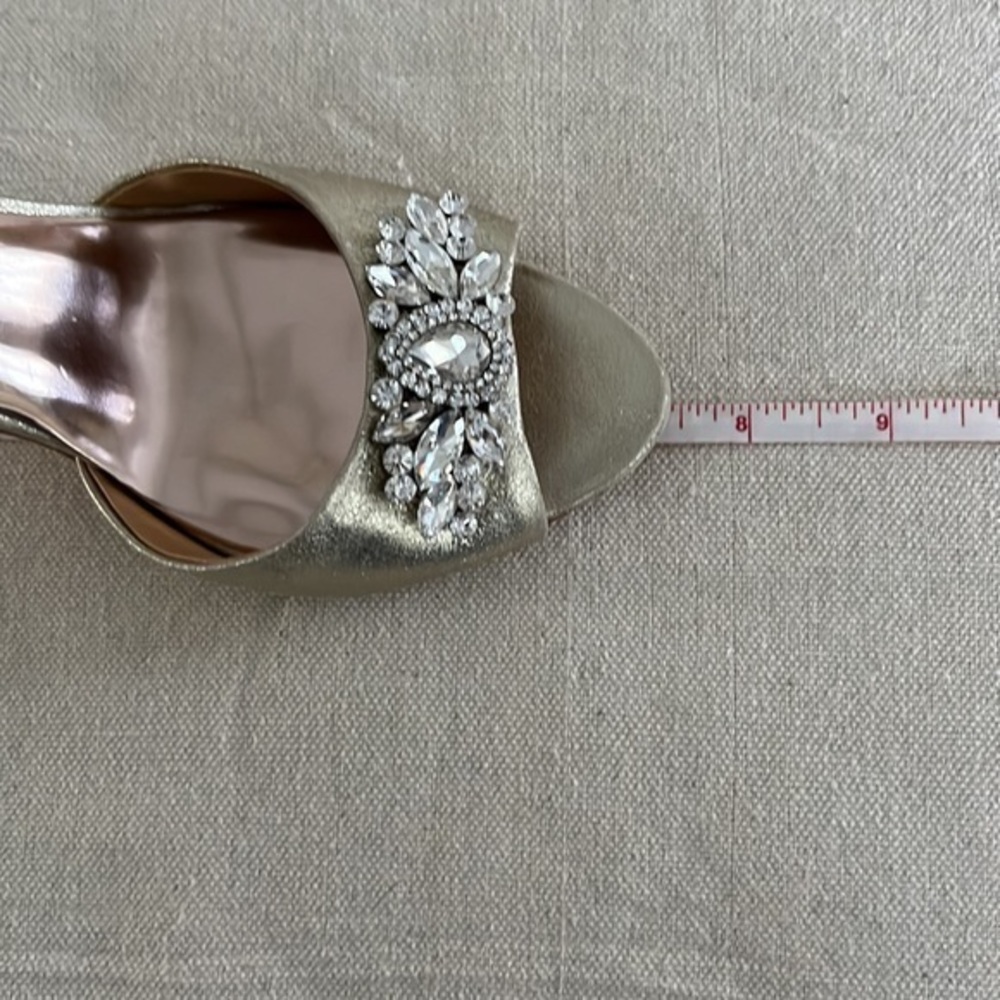 Badgley Mischka Jeweled Peep Toe D’Orsay Giana II‎ Pumps Size 6-1/2 - Picture 9 of 11